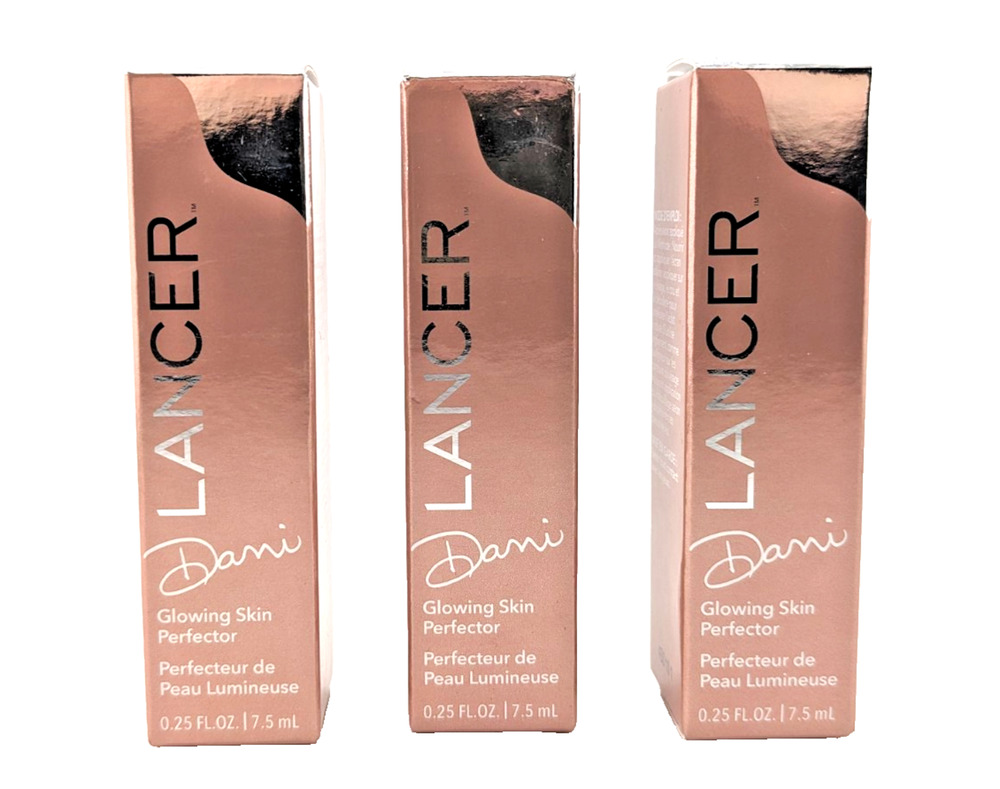 3x Lancer Dani Glowing Skin Perfector Anti-Aging Highlighter Cream 0.25oz Each